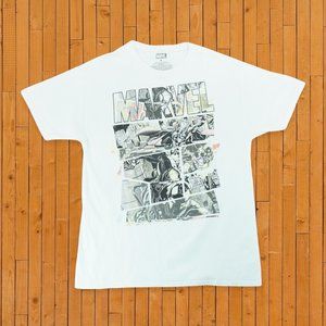 Marvel Men's White "Marvel Avengers" 100% Cotton T-Shirt‎ -Size Large Thor Kree